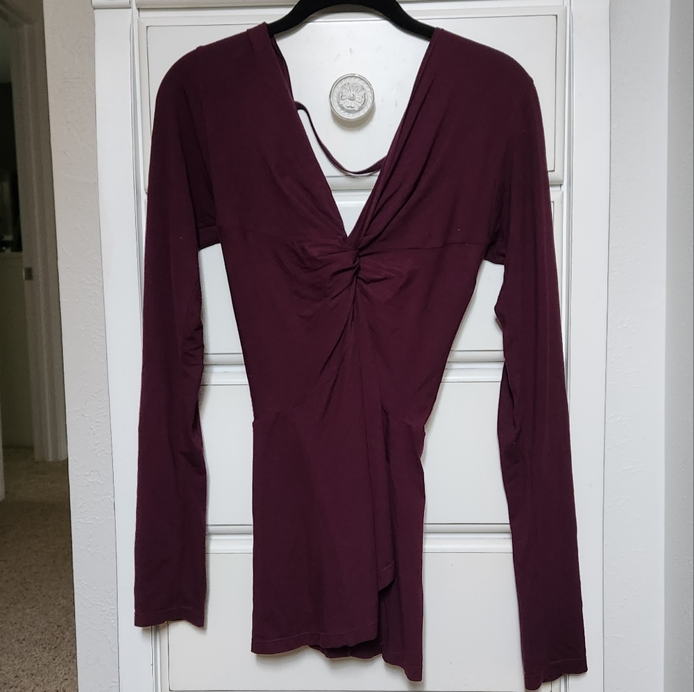 Long Sleeve Twist Top In Jam - Picture 6 of 13